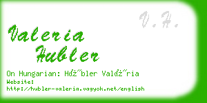 valeria hubler business card